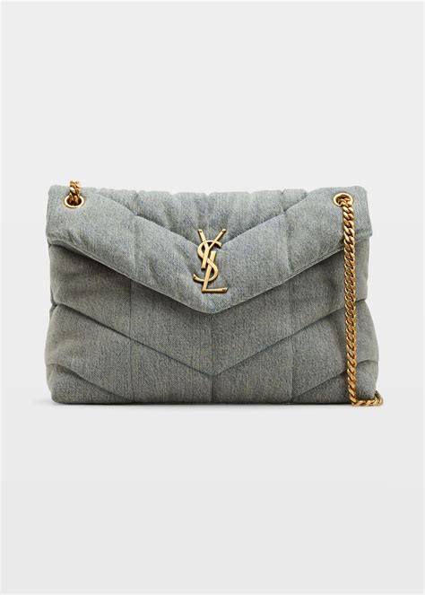 ysl denim puffer bag|YSL loulou puffer medium.